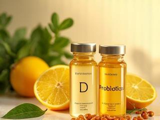 Assortment of dietary supplements and vitamins.